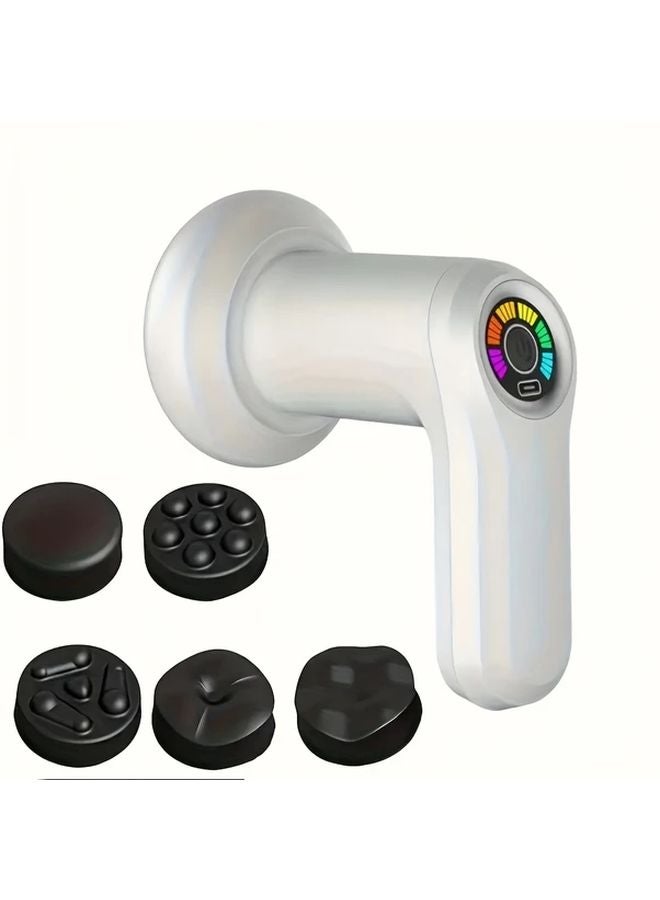 Black Body Massager for Hip Abdomen Waist and Limbs with 5 Attachments 1200mAh Battery - Image 1